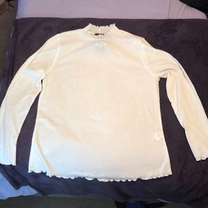 Long Sleeve Lettuce Hem Top